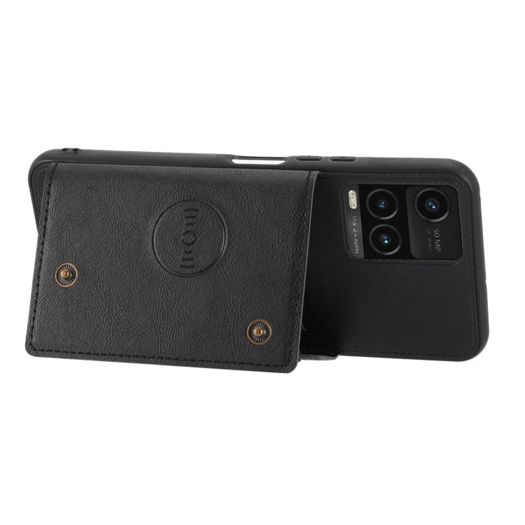 For vivo Y33s Double Buckle PU + TPU Shockproof Magnetic Phone Case