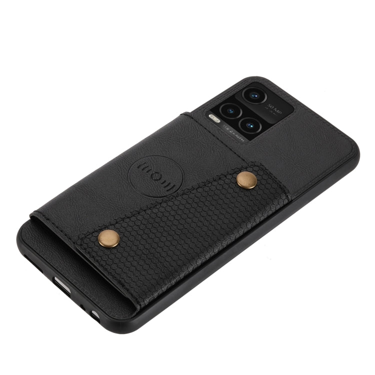 For vivo Y33s Double Buckle PU + TPU Shockproof Magnetic Phone Case