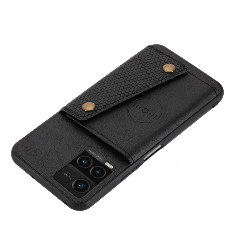 For vivo Y33s Double Buckle PU + TPU Shockproof Magnetic Phone Case