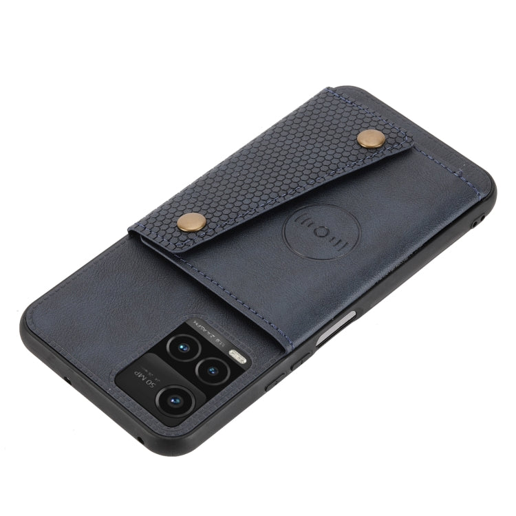 For vivo Y33s Double Buckle PU + TPU Shockproof Magnetic Phone Case