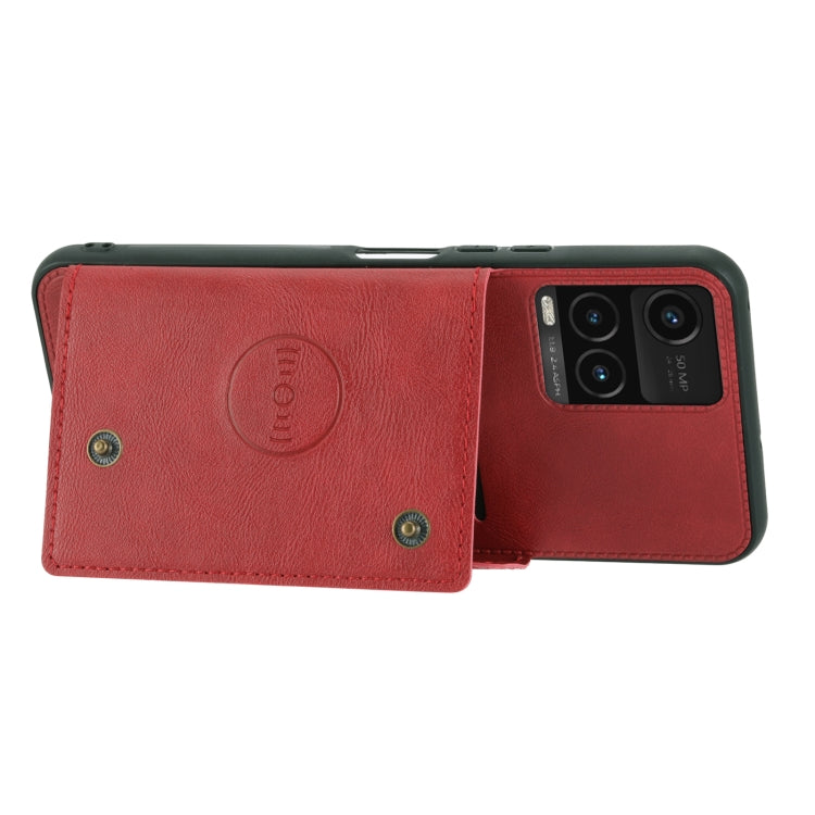 For vivo Y33s Double Buckle PU + TPU Shockproof Magnetic Phone Case
