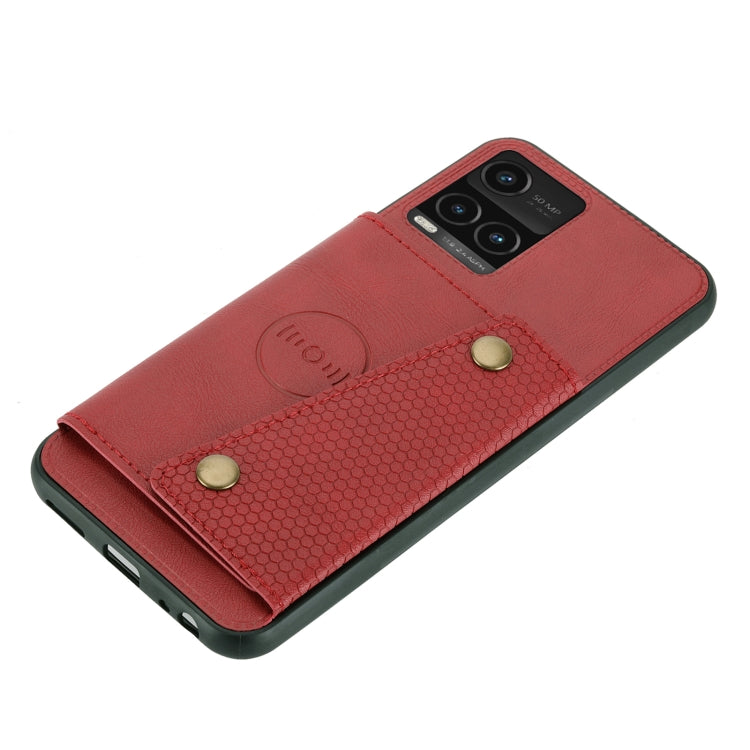 For vivo Y33s Double Buckle PU + TPU Shockproof Magnetic Phone Case