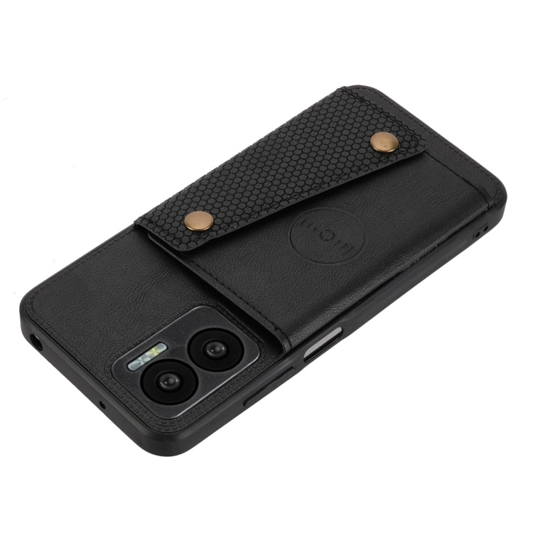 For Xiaomi Redmi Note 11E Double Buckle PU + TPU Shockproof Magnetic Phone Case