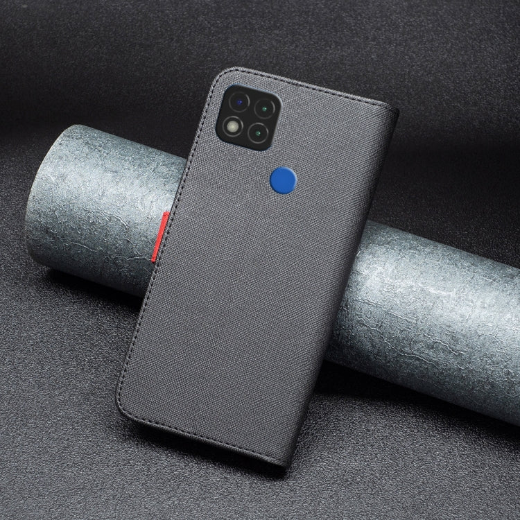 For Xiaomi Redmi 9C / 10A BF13 Color Matching Cross Texture Leather Phone Case