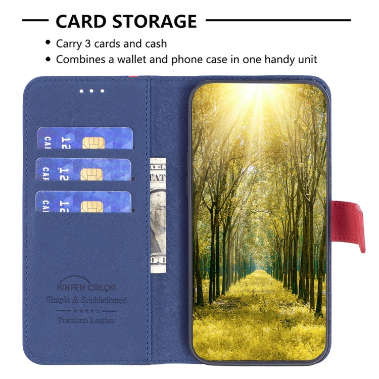 For Xiaomi Redmi 10 5G / Note 11E BF13 Color Matching Cross Texture Leather Phone Case