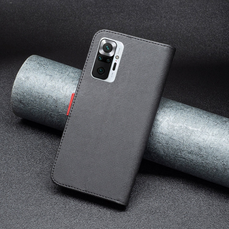 For Xiaomi Redmi Note 10 Pro BF13 Color Matching Cross Texture Leather Phone Case