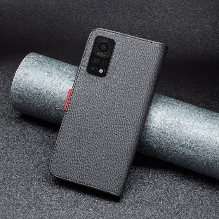 For Xiaomi Mi 10T 5G BF13 Color Matching Cross Texture Leather Phone Case