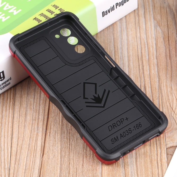 For Samsung Galaxy A03s 165.8mm Ring Holder Non-slip Armor Phone Case