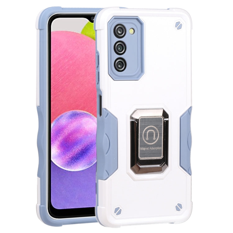 For Samsung Galaxy A03s 165.8mm Ring Holder Non-slip Armor Phone Case