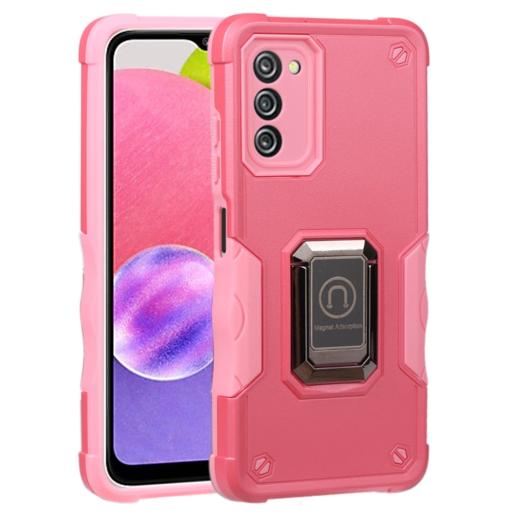 For Samsung Galaxy A03s 165.8mm Ring Holder Non-slip Armor Phone Case