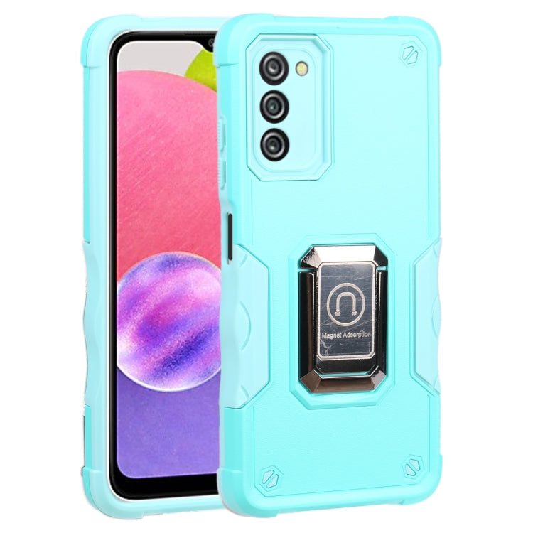 For Samsung Galaxy A03s 165.8mm Ring Holder Non-slip Armor Phone Case