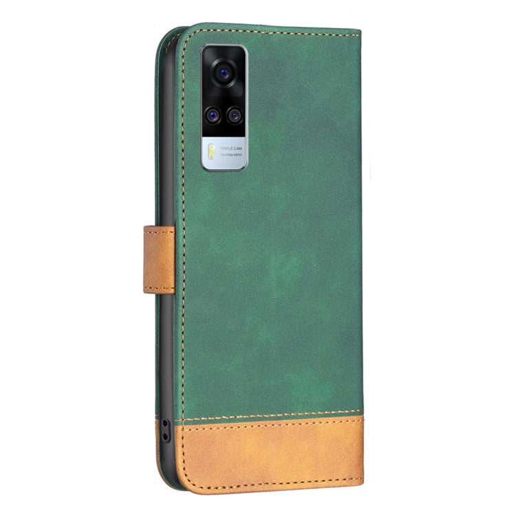 For vivo Y51a / Y51s / Y51 2020 BF11 Color Matching Skin Feel Leather Phone Case