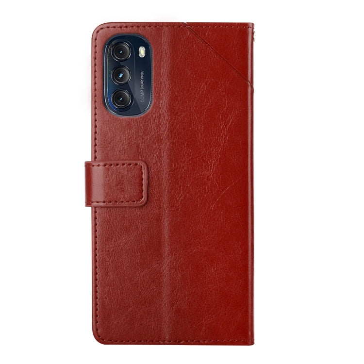 For Motorola Moto G 5G 2022 Y Stitching Horizontal Flip Leather Phone Case