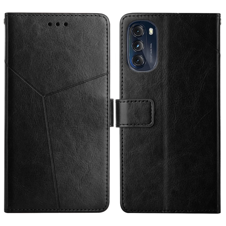 For Motorola Moto G 5G 2022 Y Stitching Horizontal Flip Leather Phone Case
