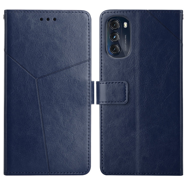 For Motorola Moto G 5G 2022 Y Stitching Horizontal Flip Leather Phone Case