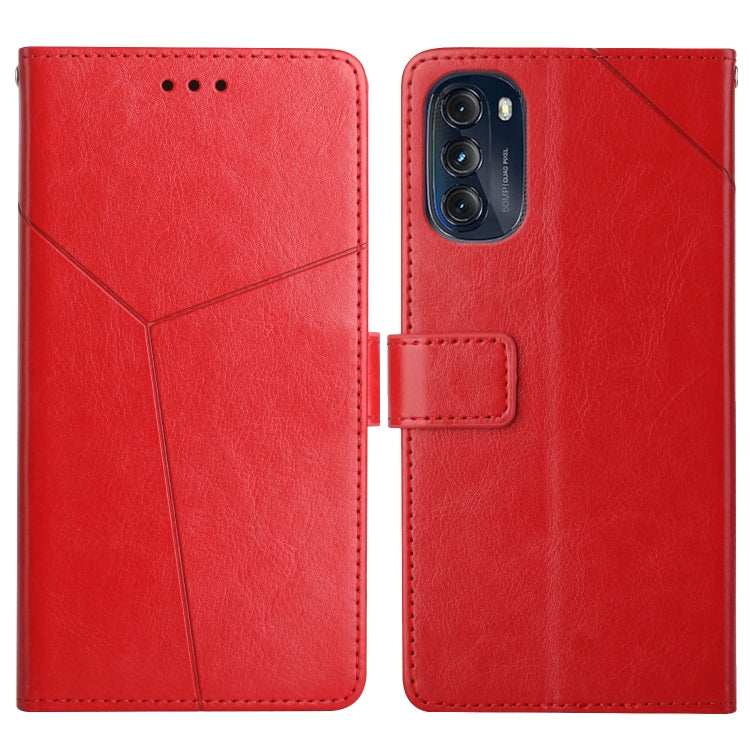 For Motorola Moto G 5G 2022 Y Stitching Horizontal Flip Leather Phone Case