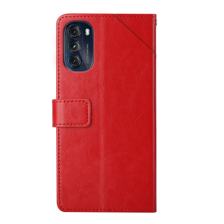 For Motorola Moto G 5G 2022 Y Stitching Horizontal Flip Leather Phone Case