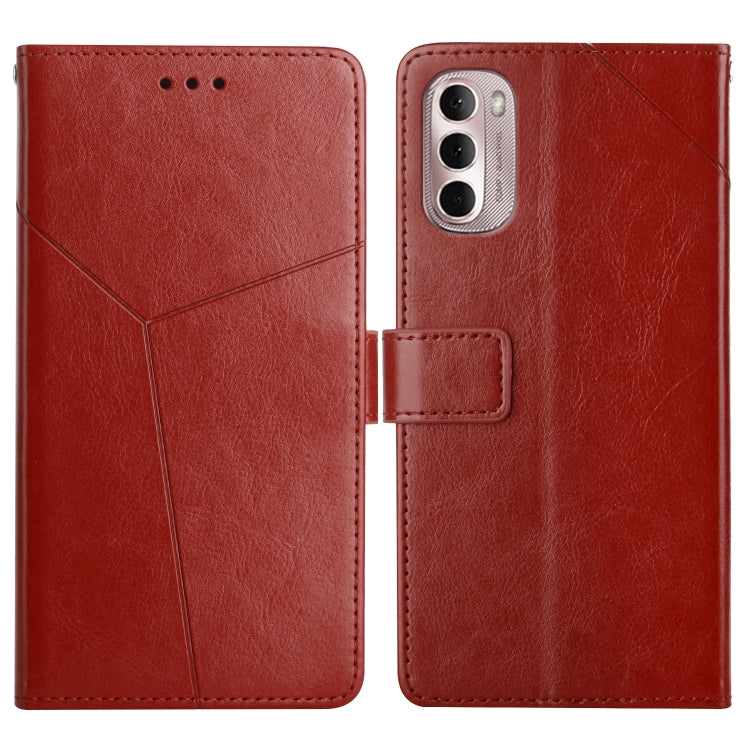 For Motorola Moto G Stylus 4G 2022 Y Stitching Horizontal Flip Leather Phone Case