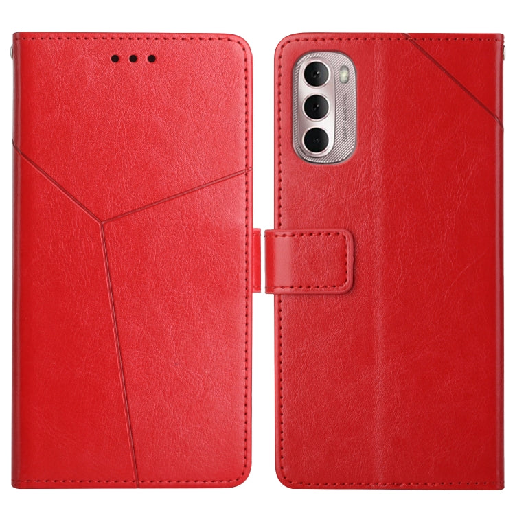 For Motorola Moto G Stylus 4G 2022 Y Stitching Horizontal Flip Leather Phone Case