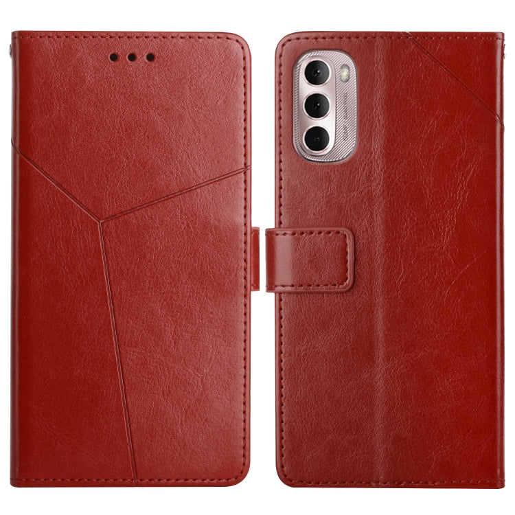 For Motorola Moto G Stylus 5G 2022 Y Stitching Horizontal Flip Leather Phone Case