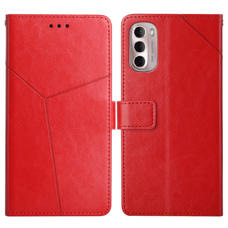 For Motorola Moto G Stylus 5G 2022 Y Stitching Horizontal Flip Leather Phone Case