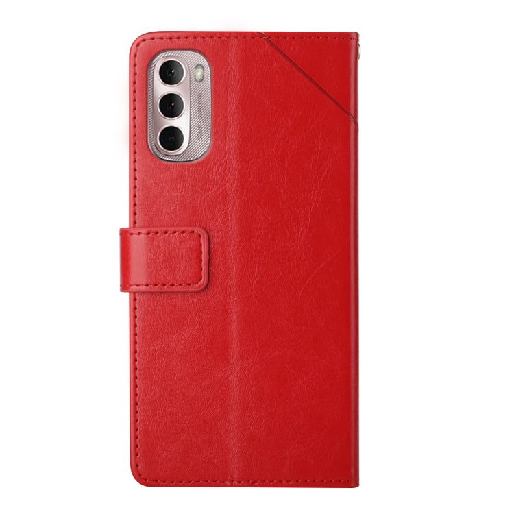 For Motorola Moto G Stylus 5G 2022 Y Stitching Horizontal Flip Leather Phone Case