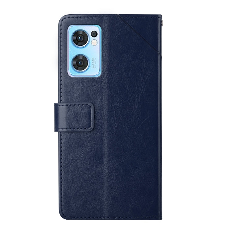For OPPO Find X5 Lite Y Stitching Horizontal Flip Leather Phone Case