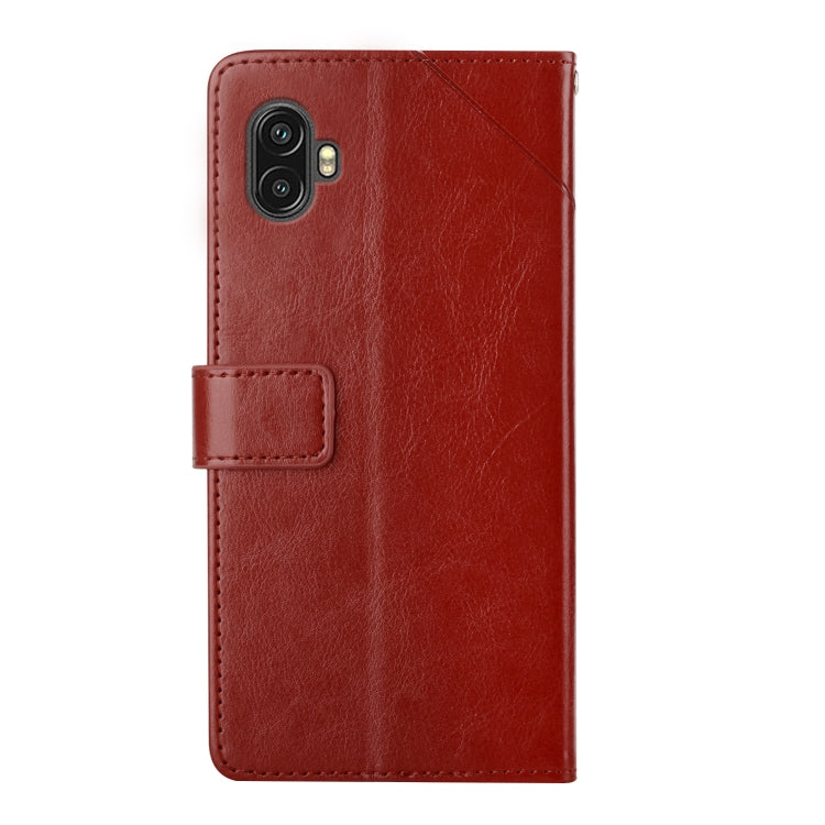 For Samsung Galaxy Xcover6 Pro Y Stitching Horizontal Flip Leather Phone Case