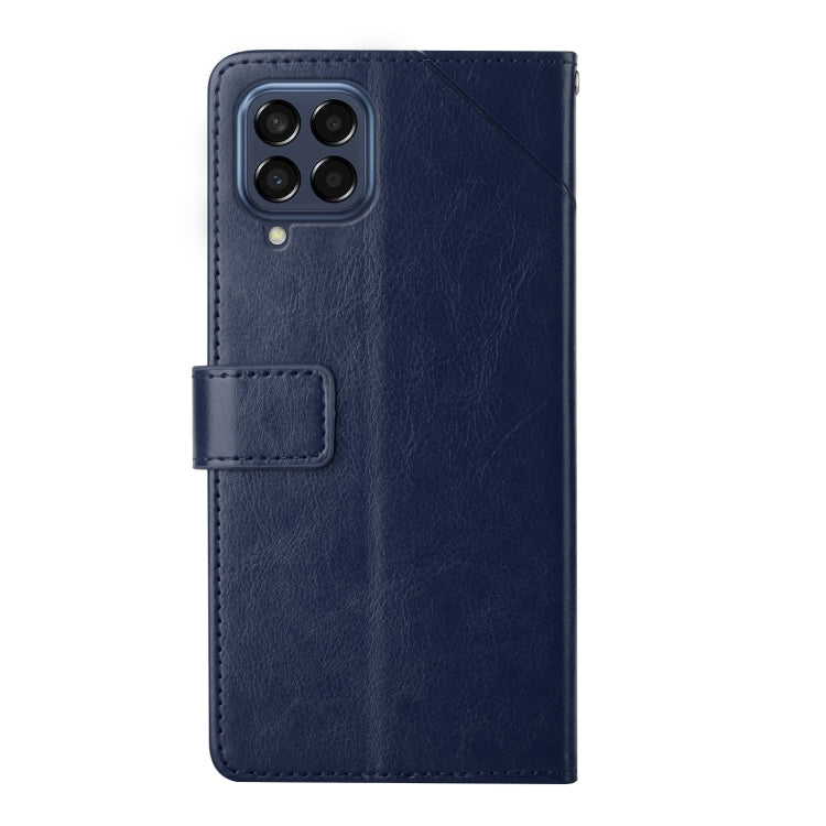 For Samsung Galaxy M33 Y Stitching Horizontal Flip Leather Phone Case