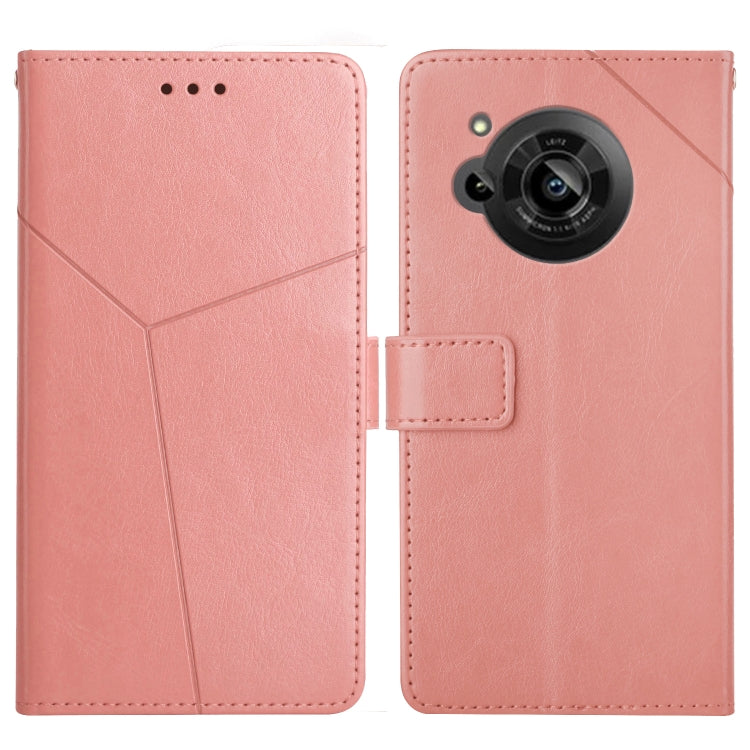 For Sharp Aquos R7 Y Stitching Horizontal Flip Leather Phone Case