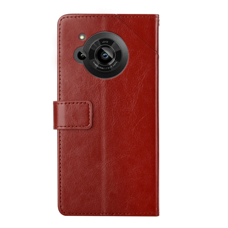 For Sharp Aquos R7 Y Stitching Horizontal Flip Leather Phone Case