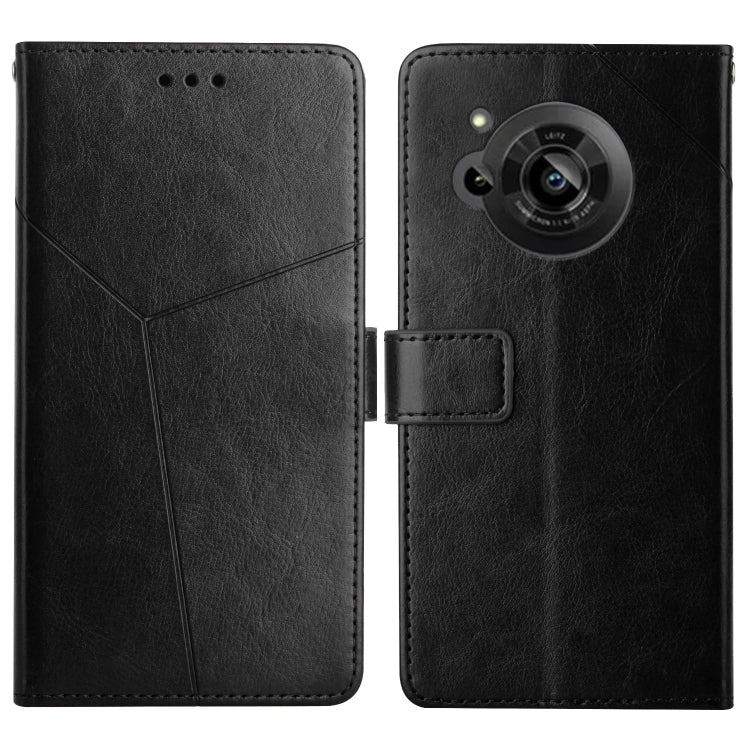 For Sharp Aquos R7 Y Stitching Horizontal Flip Leather Phone Case