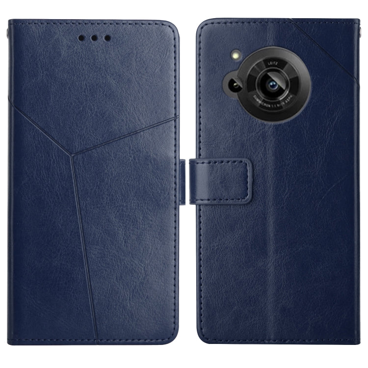 For Sharp Aquos R7 Y Stitching Horizontal Flip Leather Phone Case