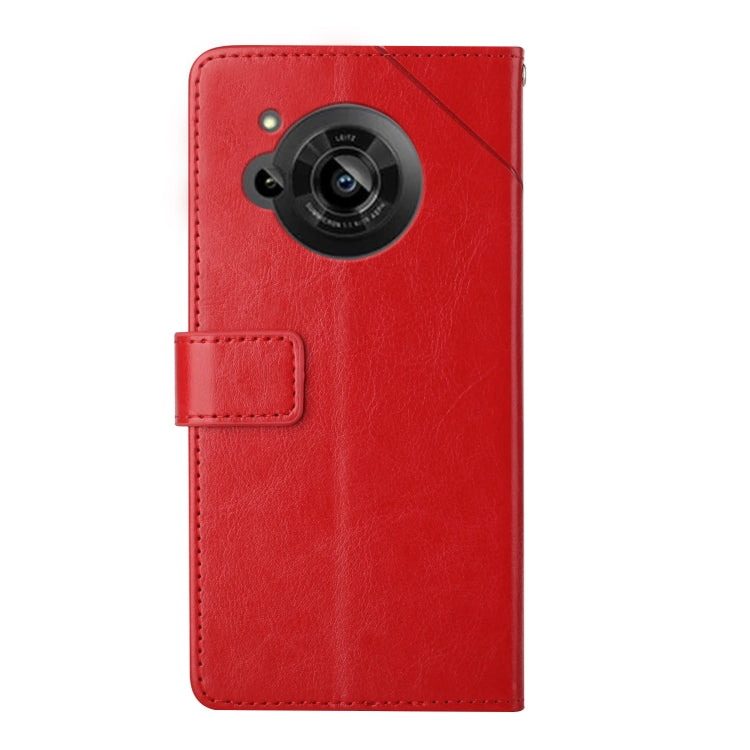 For Sharp Aquos R7 Y Stitching Horizontal Flip Leather Phone Case