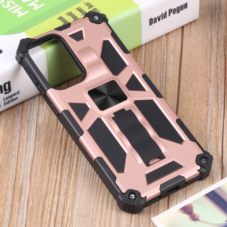 For Samsung Galaxy A73 5G Shockproof TPU + PC Magnetic Protective Phone Case with Holder