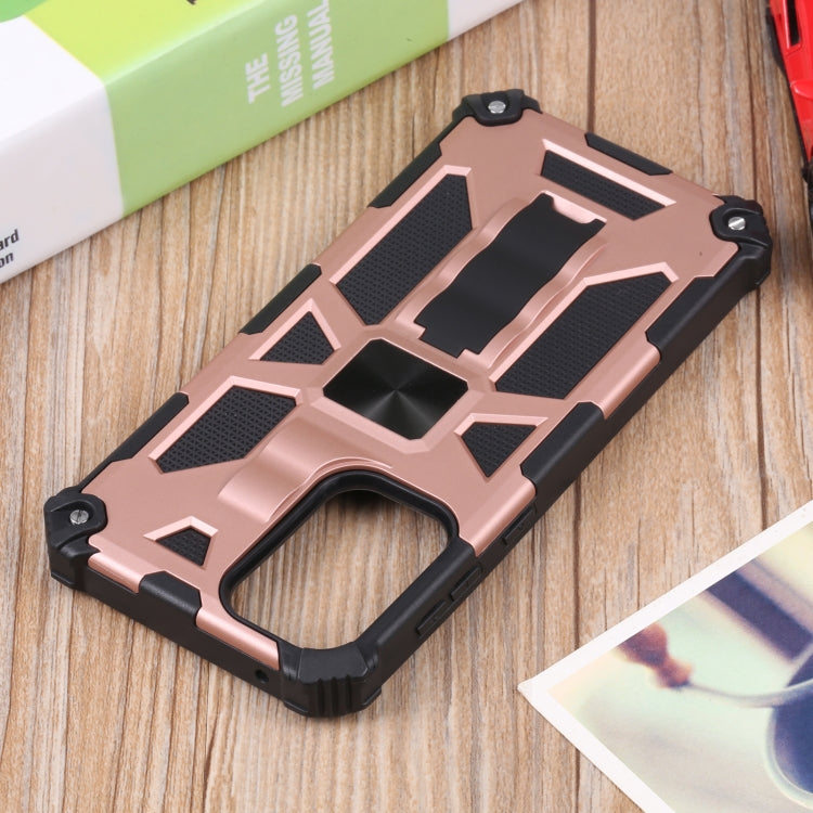 For Samsung Galaxy A73 5G Shockproof TPU + PC Magnetic Protective Phone Case with Holder