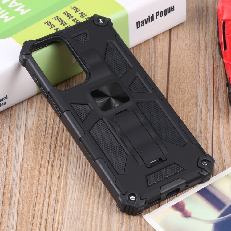 For Samsung Galaxy A73 5G Shockproof TPU + PC Magnetic Protective Phone Case with Holder