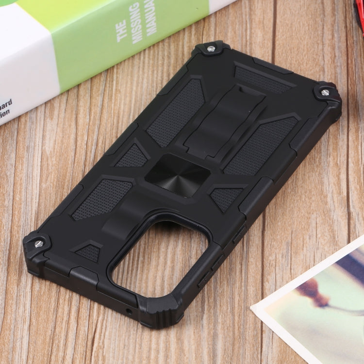 For Samsung Galaxy A73 5G Shockproof TPU + PC Magnetic Protective Phone Case with Holder