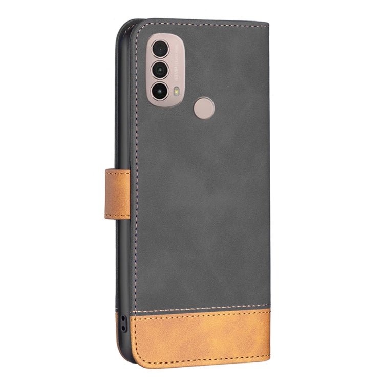 For Motorola Moto E40 / E30 BF11 Color Matching Skin Feel Leather Phone Case