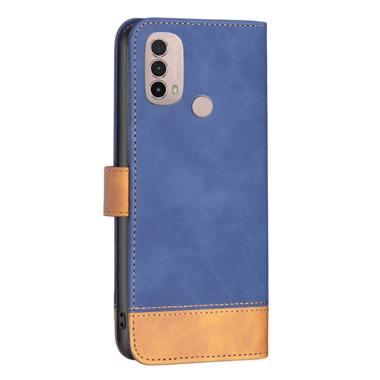 For Motorola Moto E40 / E30 BF11 Color Matching Skin Feel Leather Phone Case