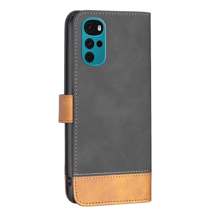 For Motorola Moto G22 BF11 Color Matching Skin Feel Leather Phone Case