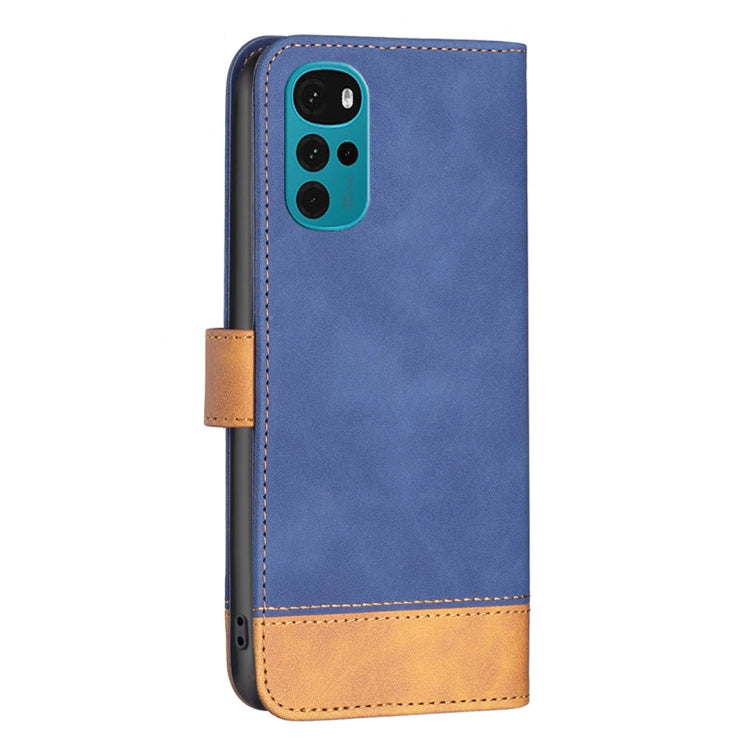 For Motorola Moto G22 BF11 Color Matching Skin Feel Leather Phone Case