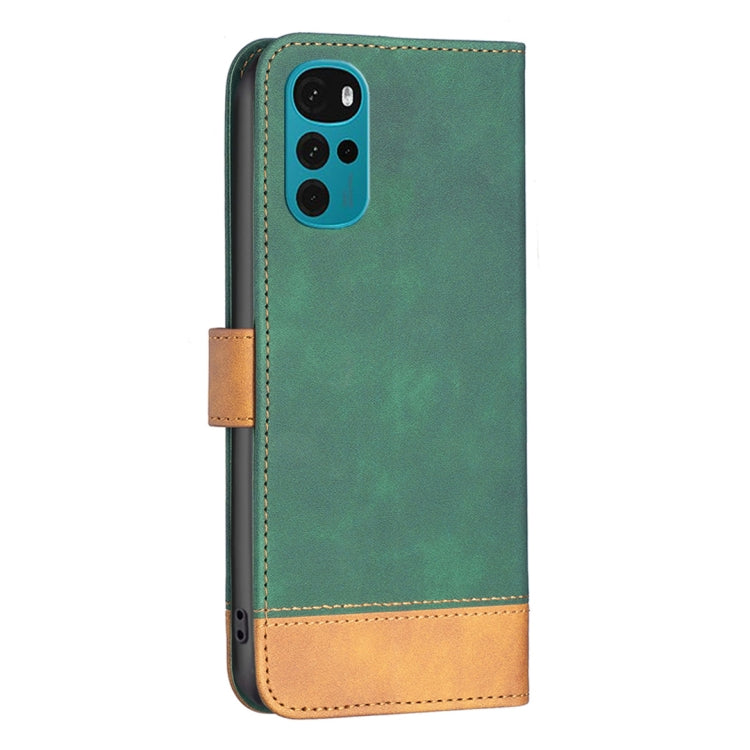 For Motorola Moto G22 BF11 Color Matching Skin Feel Leather Phone Case