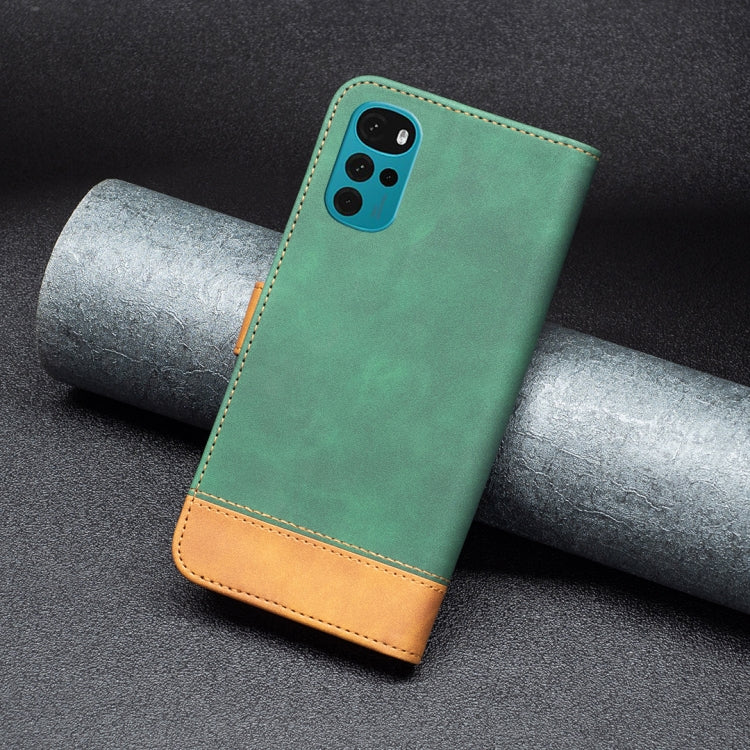 For Motorola Moto G22 BF11 Color Matching Skin Feel Leather Phone Case