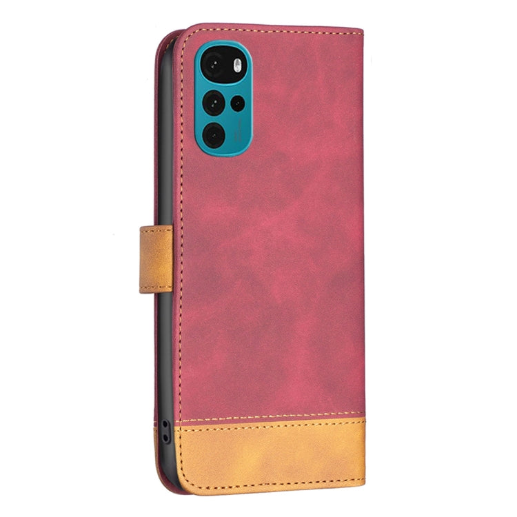 For Motorola Moto G22 BF11 Color Matching Skin Feel Leather Phone Case