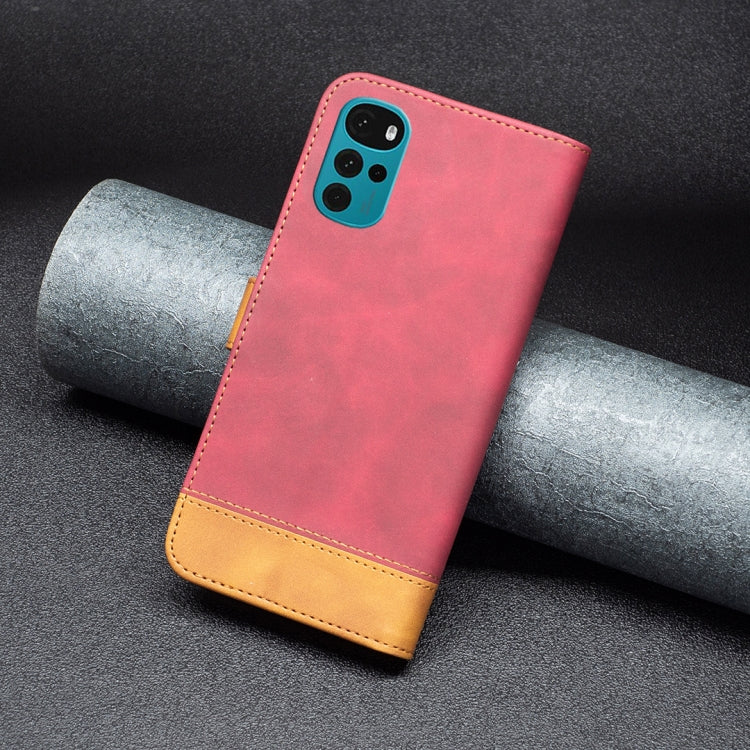 For Motorola Moto G22 BF11 Color Matching Skin Feel Leather Phone Case
