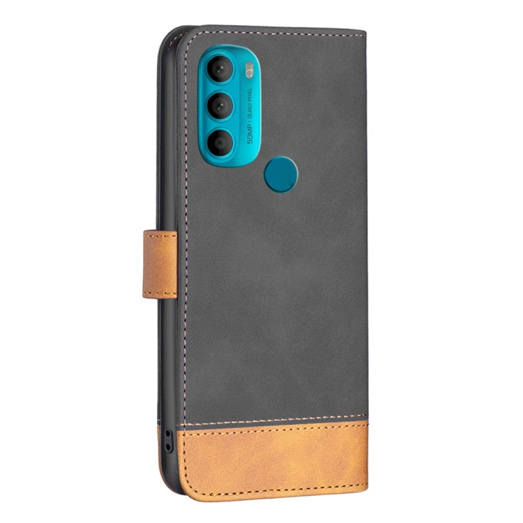 For Motorola Moto G71 BF11 Color Matching Skin Feel Leather Phone Case