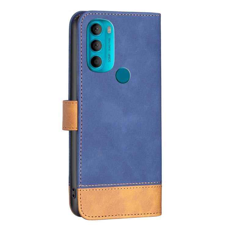 For Motorola Moto G71 BF11 Color Matching Skin Feel Leather Phone Case
