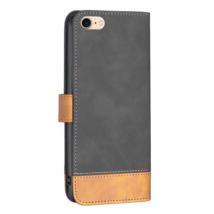 For iPhone SE 2022 / SE 2020 / 8 / 7 BF11 Color Matching Skin Feel Leather Phone Case