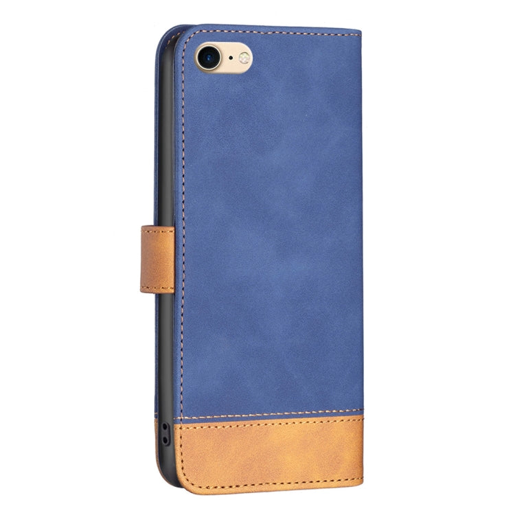 For iPhone SE 2022 / SE 2020 / 8 / 7 BF11 Color Matching Skin Feel Leather Phone Case
